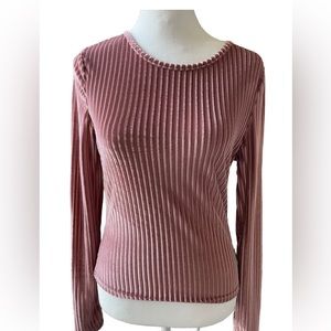 Shein Size Medium Long Sleeve Mauve Textured Top